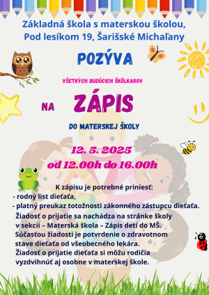 Zápis do materskej školy  1